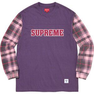 Supreme PLAID SLEEVE L/S TOP